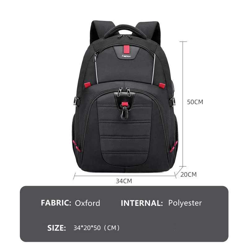

Swiss-Multifunctional Anti-theft Computer Backpack 17 Inch Laptop Bag For Men Teenager Waterproof Travel School Bag USB Backpack