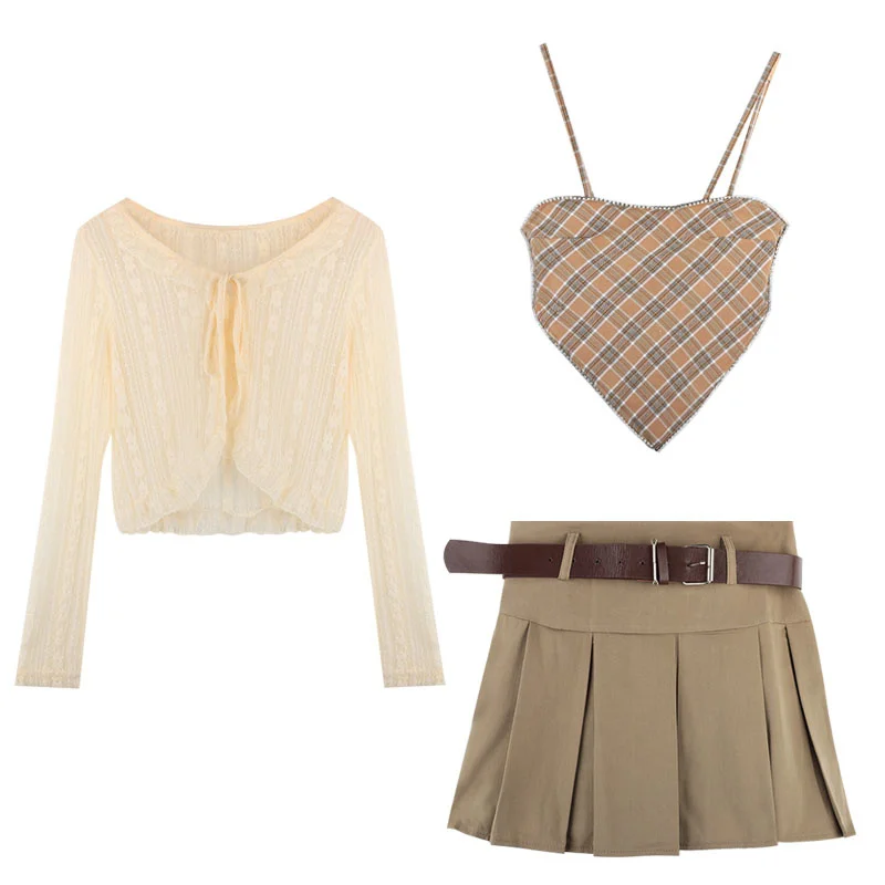 Лидер продаж модный костюм для девочек Летний милый короткий жилет на бретелях