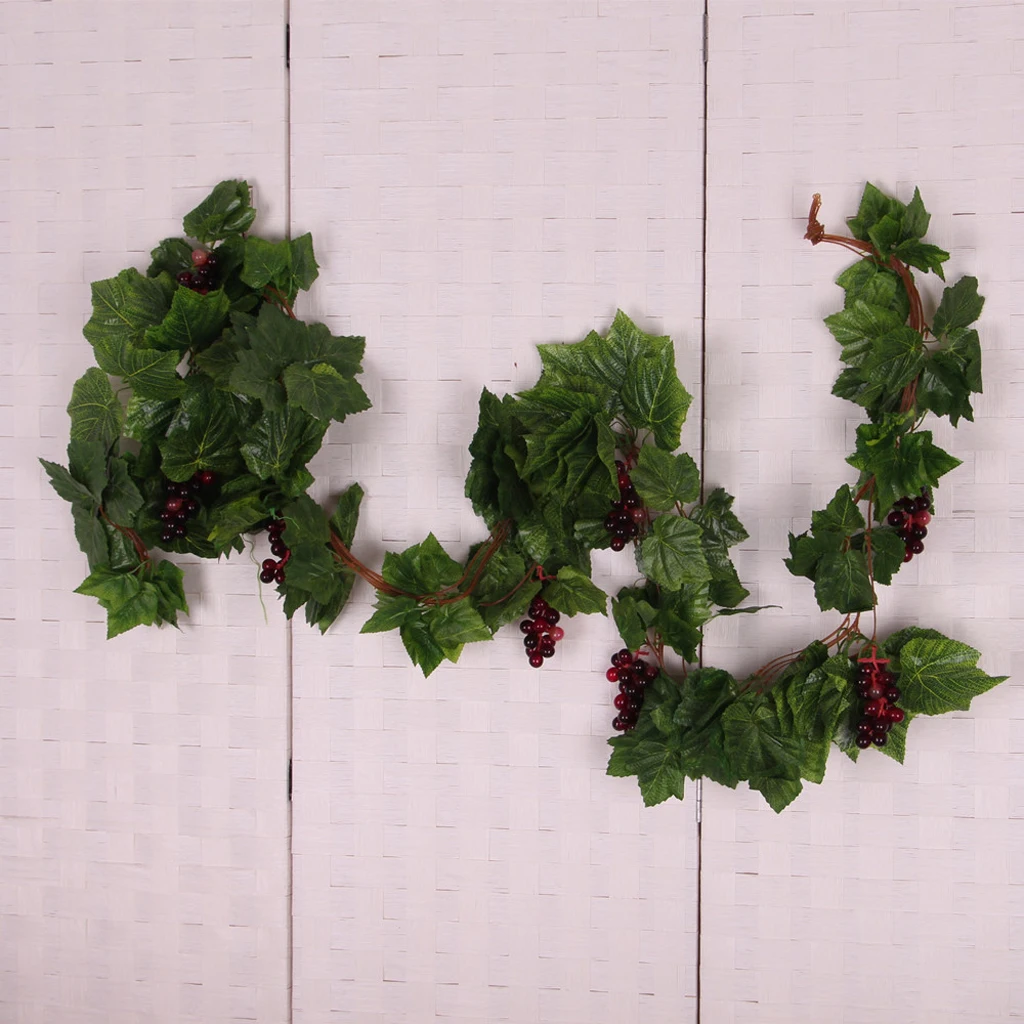Искусственные растения виноградные листья и цветы Вешалка из плюща гирлянда