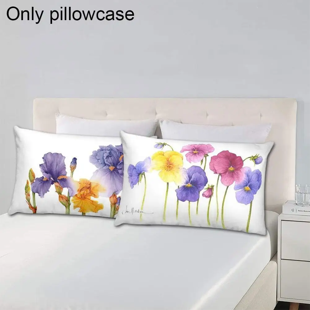 

Rectangle Modern Art Floral Printed Pillowcase Watercolor Pillow Cm Home Illustration Sofa Flower Decor Cushion Decorative U8M5