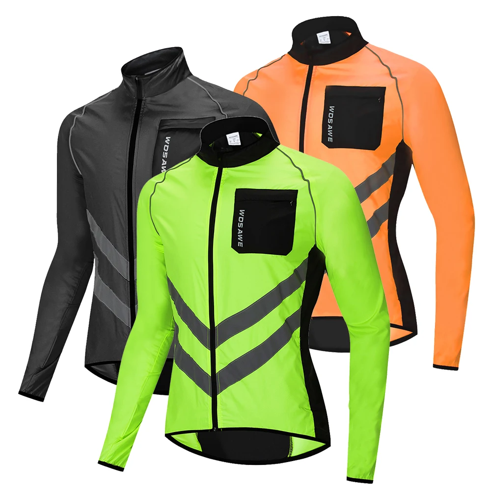 WOSAWE высокая видимость мотоциклетная ветровка куртка Giubbotto Moto WindCoat для мужчин женщин Водонепроницаемый Безопасность мотокросс горный велосипед