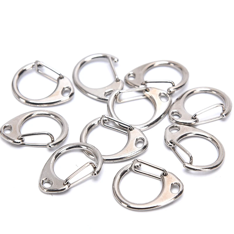 10Pcs DIY 23mm Polished C Shape Split Ring For Key Necklace Bracelet Tassel Keychain Making Charms Lobster Clasp Hook | Украшения и