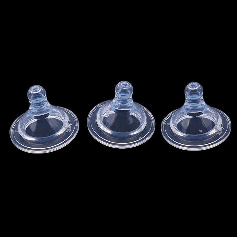 

Hot Sale 3 Pieces Bottle Nipples Suitable for Wide-Mouth Bottle Nipples Baby Wide-Diameter Nipple Combination Best Gift