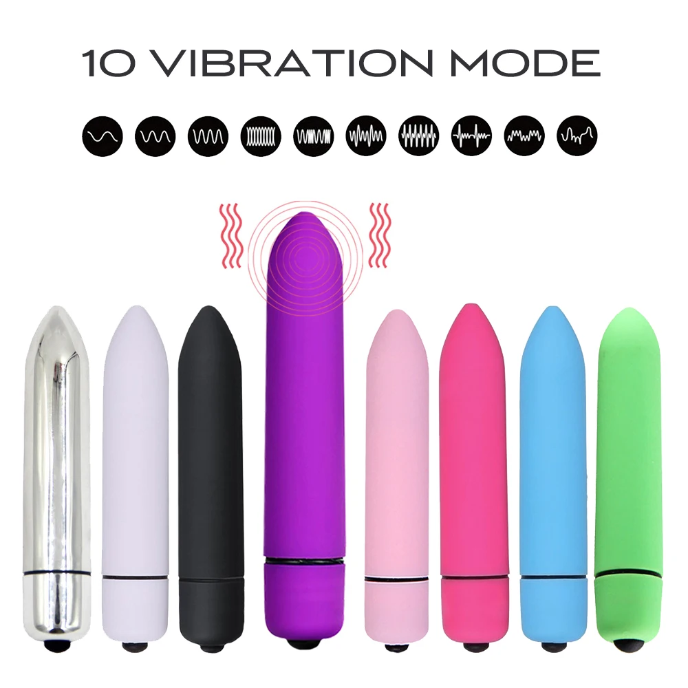 Мощный вибратор пуля с 10 режимами портативный карманный мини стимулятор