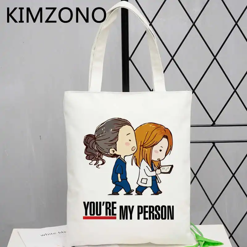 

Greys Anatomy shopping bag eco shopping shopper bolsa recycle bag cotton bag reusable bolsas reutilizables ecobag net custom