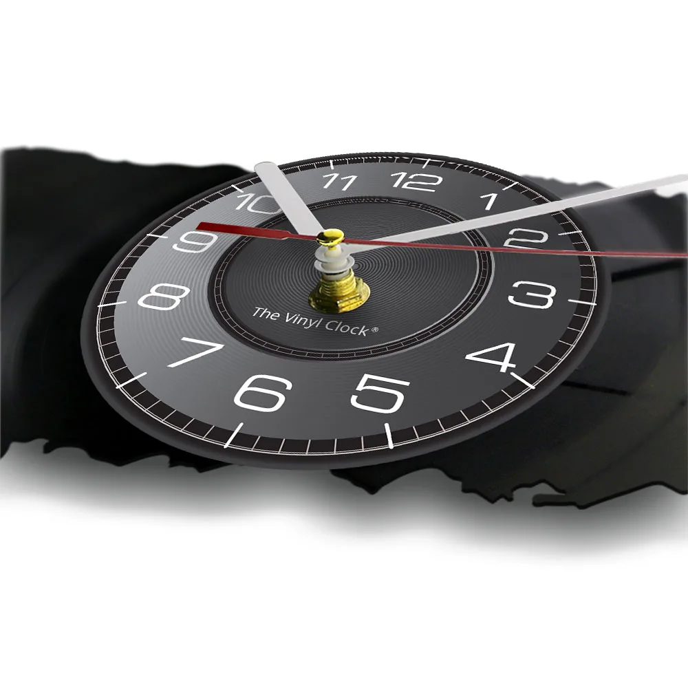 Настенные часы с виниловой пластиной и картой Peuto современный дизайн креативное