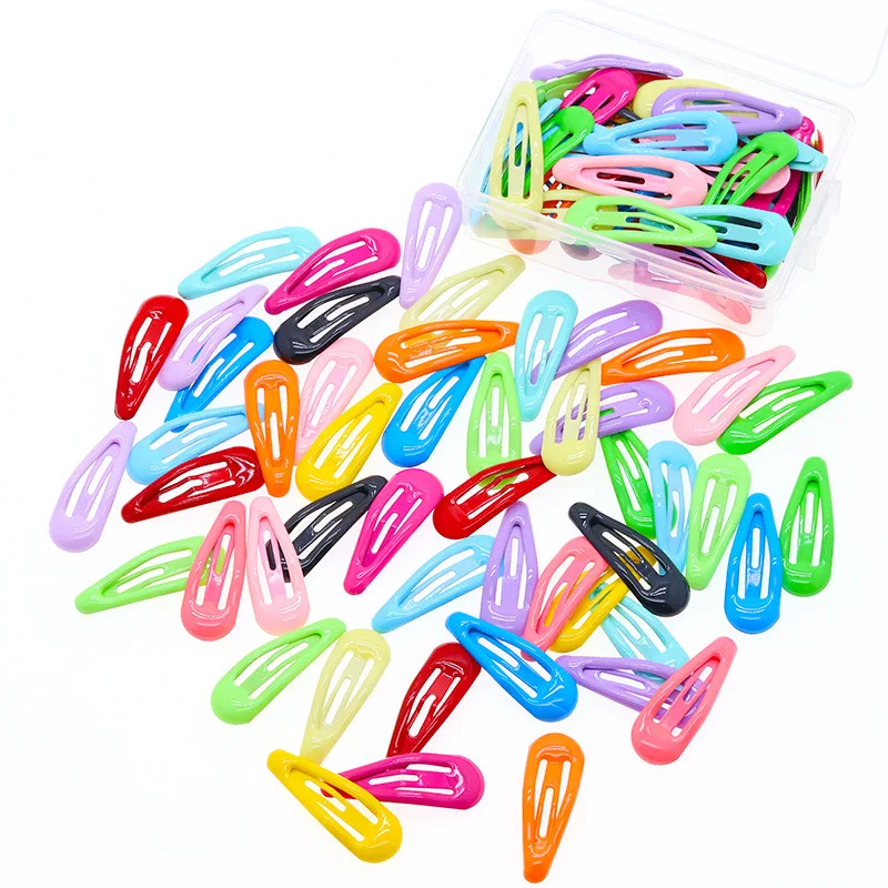 Ful Hair Clips Child Metal Hairgrip Solid Color Kids Snap Hairpins Baby Mini Hair Barrettes Hair Accessories