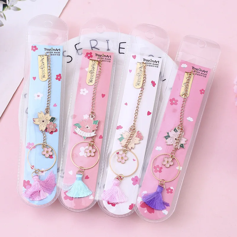 1pcs random Flower 1 шт. Kawaii креативная металлическая Закладка в виде единорога, жареного яйца, милые животные, кактус, закладки, забавная книга, маркер, корейские канцелярские принадлежности, подарок - Цвет: 1pcs random Flower