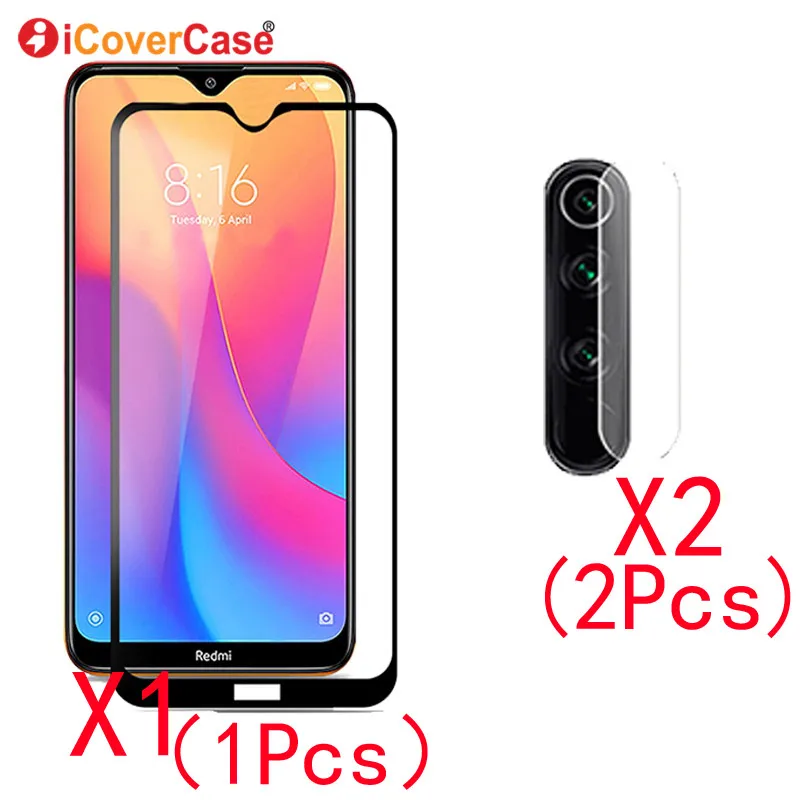 Закаленное стекло для камеры 2 шт. пленка и переднее Redmi Note 8 T чехол Аксессуары