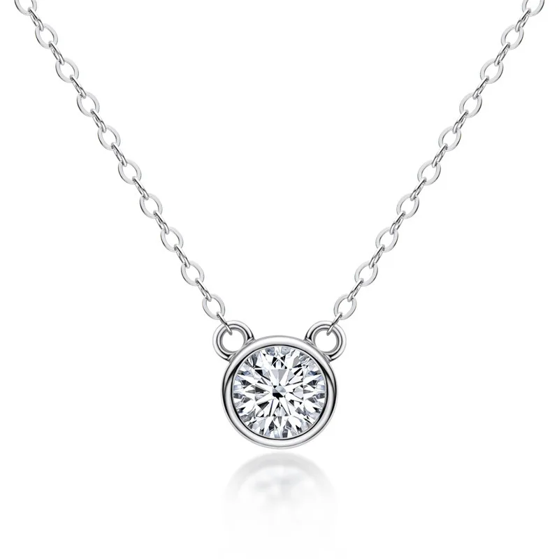 

Moissanite Necklace for women wedding jewelry gift 210329-42