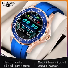 LIGE New Luxury Smart Watch Men Multifunctional Sports Heart Rate Waterproof Fitness Tracking Smart Watches For Xiaomi Huawei