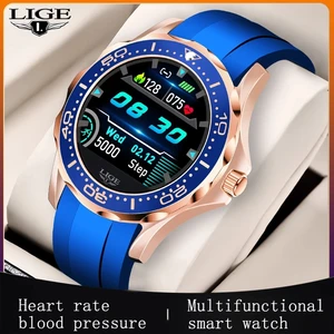 lige new luxury smart watch men multifunctional sports heart rate waterproof fitness tracking smart watches for xiaomi huawei free global shipping