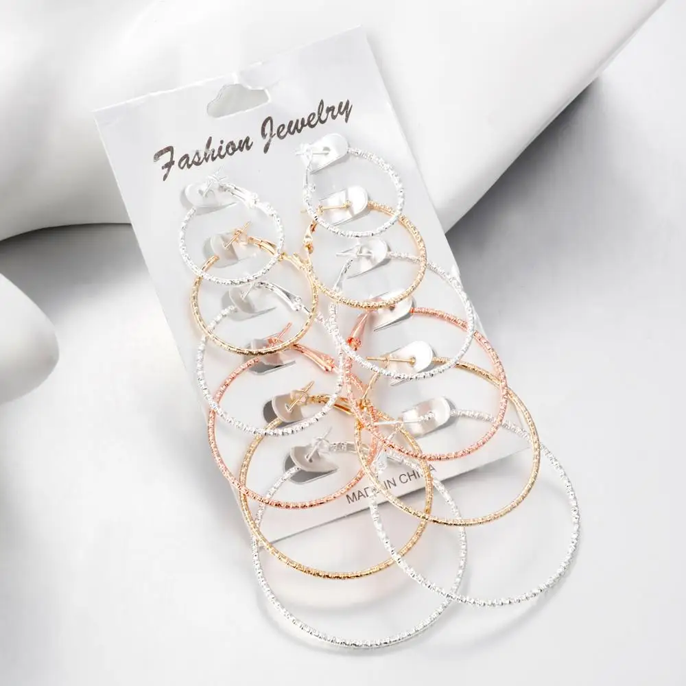 MINHIN модные новые серьги набор золотой маленький большой круг обруч для женщин