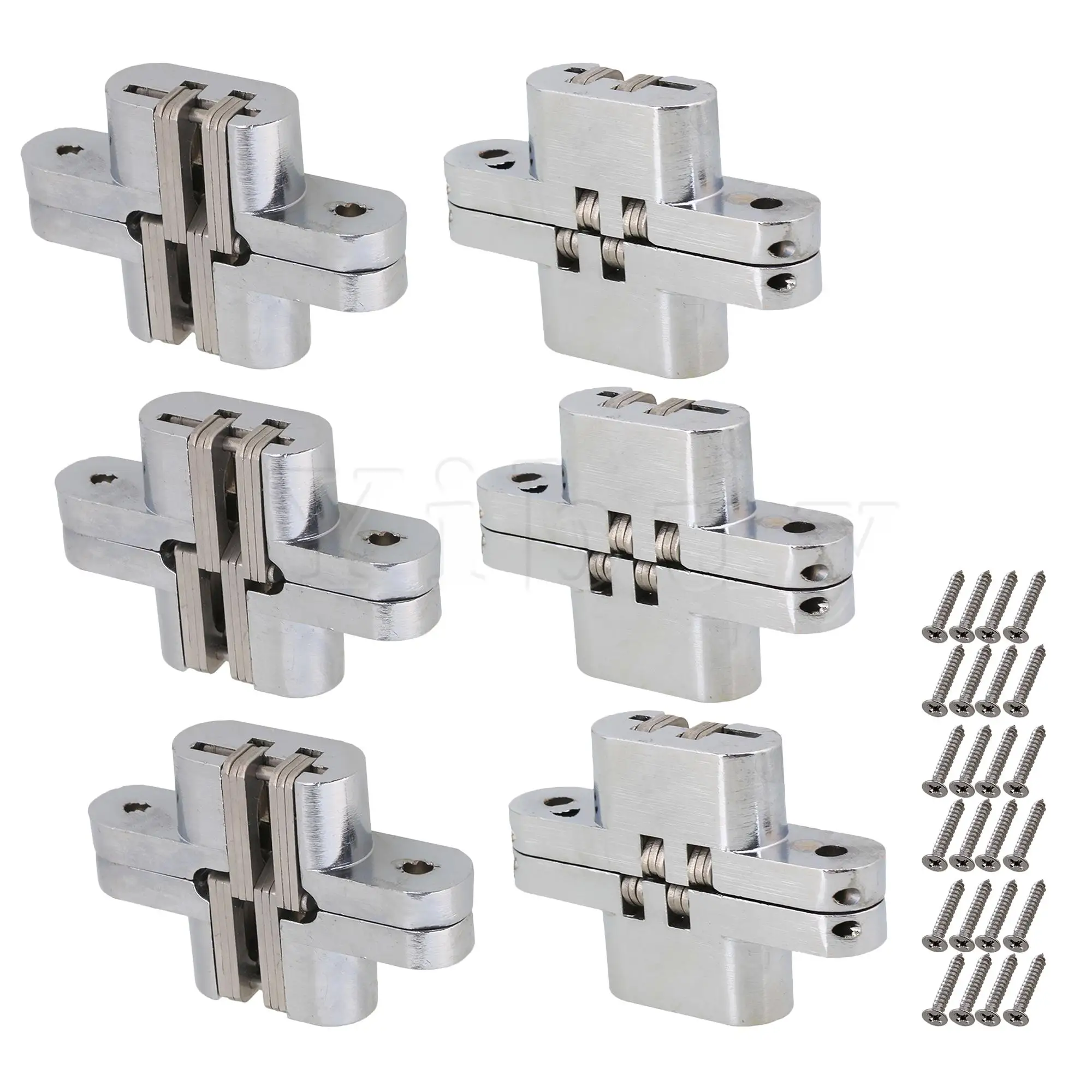 

6 Pieces 05 Counters Hidden Cross Concealed Invisible Hinges Size 2