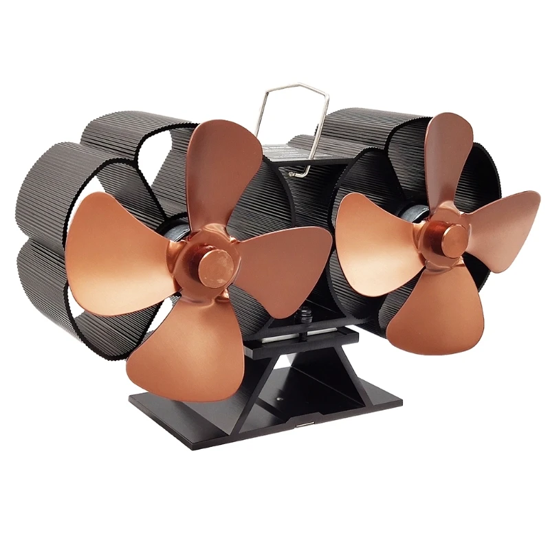 

BG708 8-Blade Wood Burner Fan Heat Powered Stove Fan for Wood Ultra Quiet Home Disperses Warm Air Through Large House