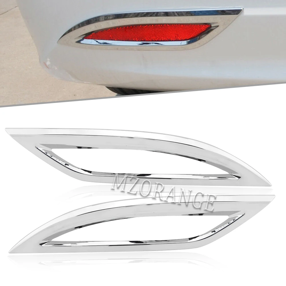 

2Pcs Chrome Rear Bumper Fog Light Cover Molding Trim For Hyundai Sonata 2011 2012 2013 2014 High Quality