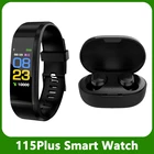 115 Plus Смарт-часы для мужчин и женщин, спортивный фитнес-трекер, смарт-браслет, водонепроницаемые часы, пульсометр, пульсометр, шагомер, Новинка