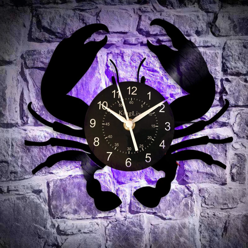 Настенные часы со светодиодной подсветкой в виде морских животных 1 шт.|Настенные