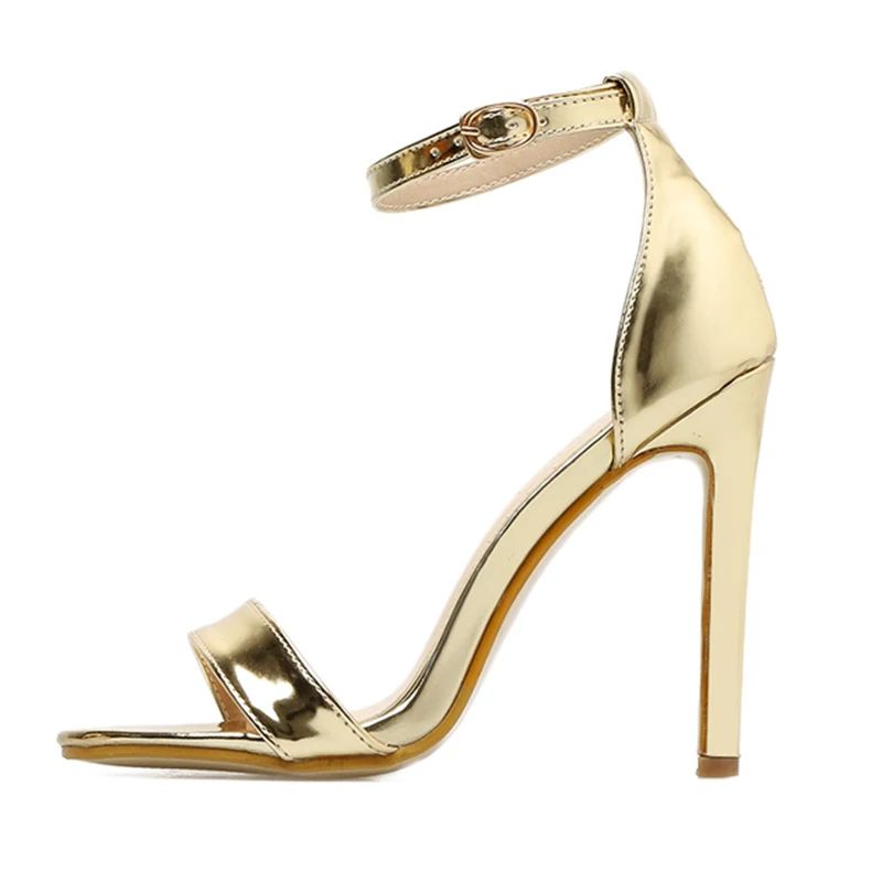 2019 женские Серебристые босоножки на высоком каблуке 11 см Размеры 35 40 модельные