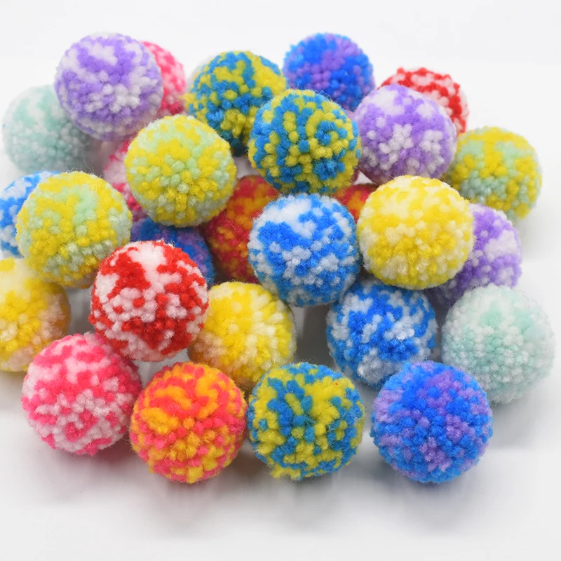 50 шт./лот 3 см помпоны из пряжи смешанные цветные шарики для одежды шляпы сделай