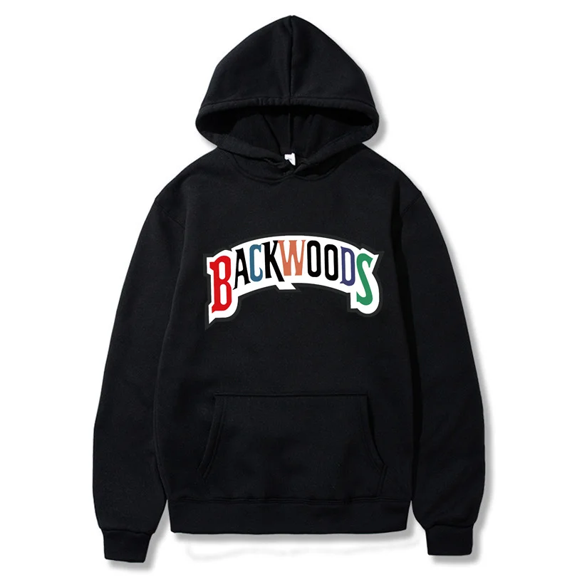 

Autumn Winter Fashion Black New Hip Hop Funny Anime Backwoods Print Casual Men Women Hoodies Sweatshirts Plus Fleece Sportswear