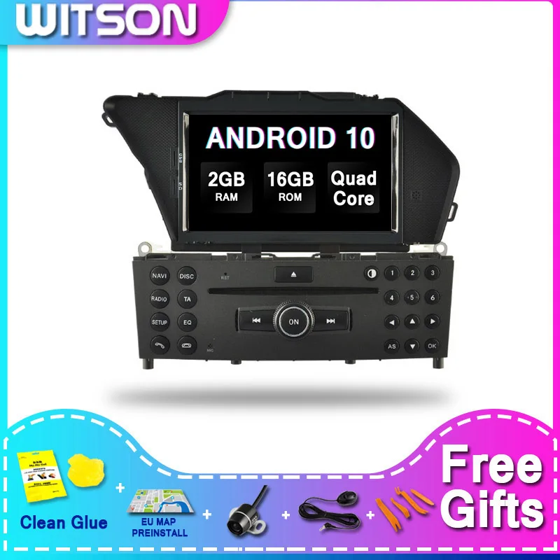 DE В наличии! WITSON Android 10 0 автомобильный видеоплеер для MERCEDES BENZ GLK MTK 4Core 2 + 16