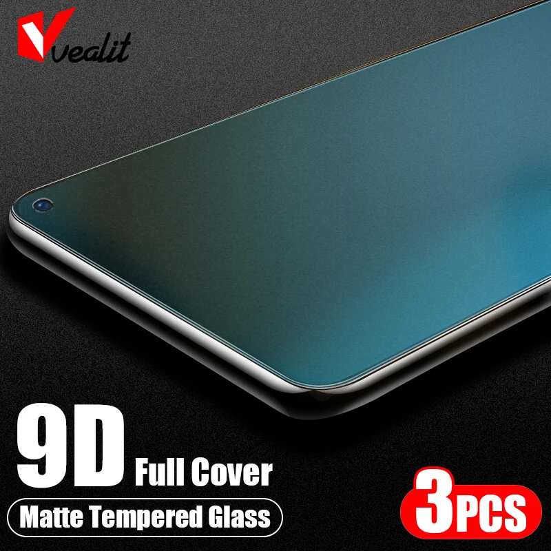 

3Pcs 9D No Fingerprint Frosted Tempered Glass For Vivo Y31 Y20A Y72 Y83 Y93 Y70S Y51S V21 V20 V17 Pro IQOO 6 3 Screen Protector
