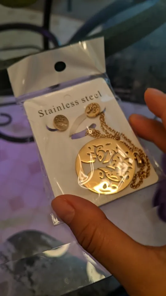 LUXUKISSKIDS винтажное большое дерево Золотая подвеска ожерелье с серьгами женский