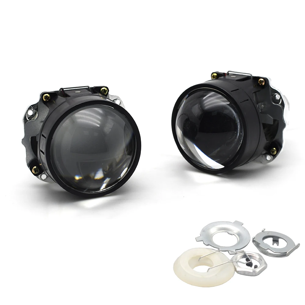 2 5 дюймов мини Биксеноновая линза для проектора DRL led дневной пробежки ангельские