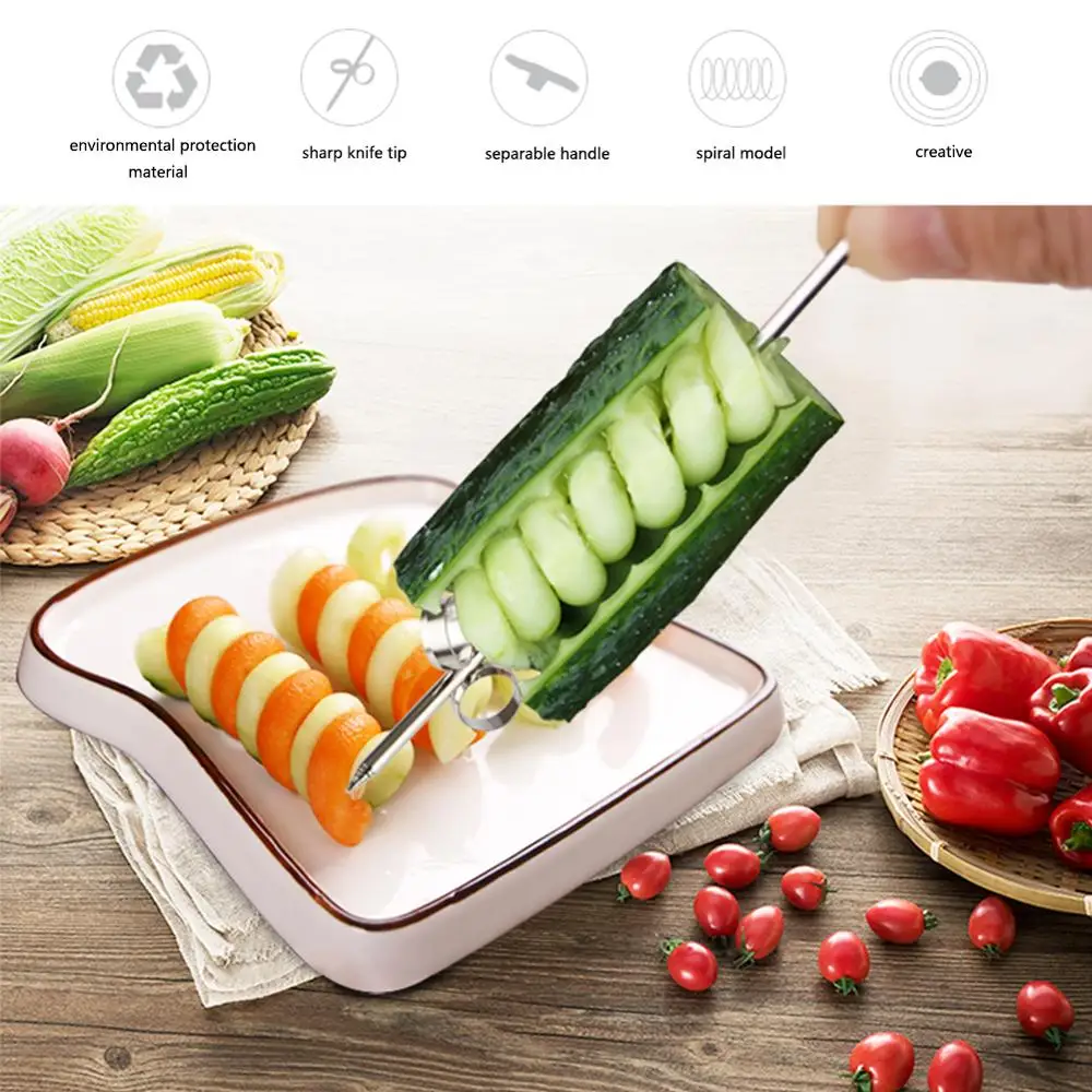 Овощи спиральная Ножи картофеля нож для резки моркови огурца салат измельчитель