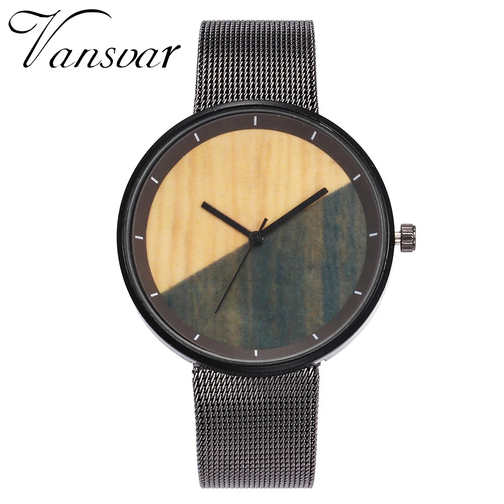 2019 Мужские Женские часы для отдыха хит продаж кварцевые с деревянным узором