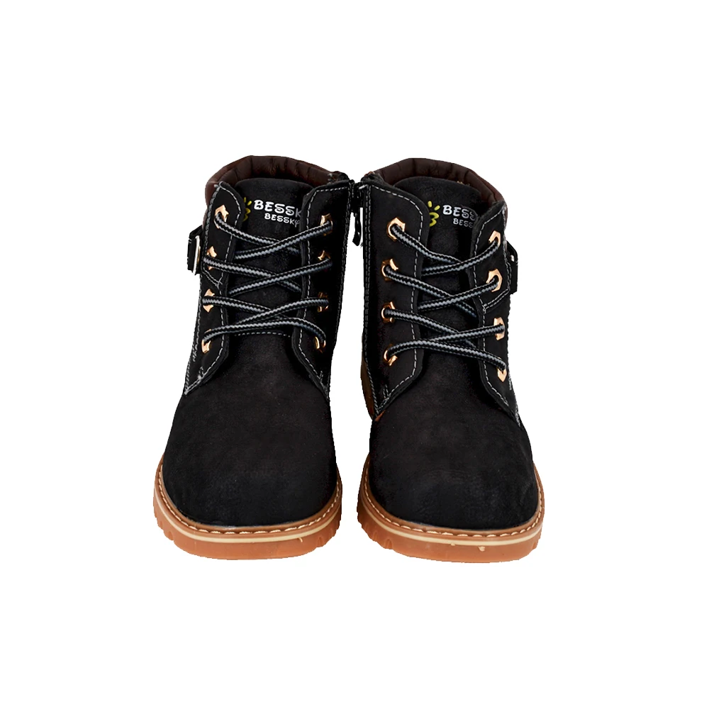 Bessky/2020популярние детские сапаки Мартин Черние ботинки для мальчиковботинки