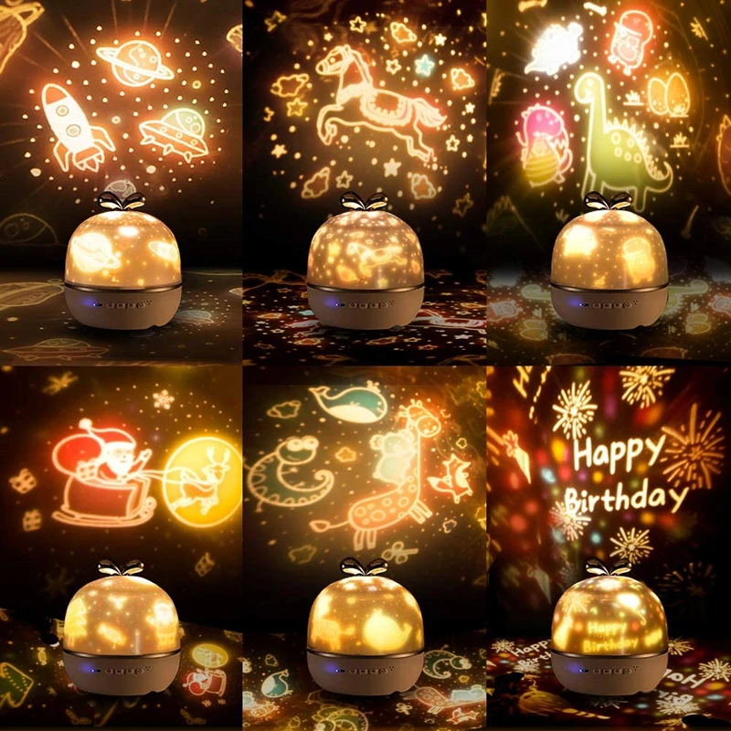 

LED Music Projector Night Light Chargeable Universe Starry Sky Rotate Lamp Bluetooth Remote Flashing Star Kids Gift Dropshipping