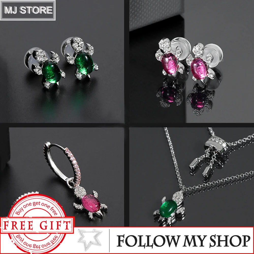 

S925 Sterling Silver Earrings Female Necklace Earrings Personality Small Animal Jewelry Luxury Brand Monaco Jewelry