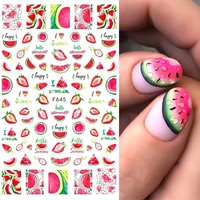 1 pc summer 3d nail stickers fruit series transfer lovely butterfly nail decals flower leaf design sliders nail art decoration