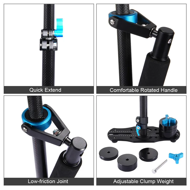 Карманный стабилизатор для камеры из углеродного волокна масштабируемый