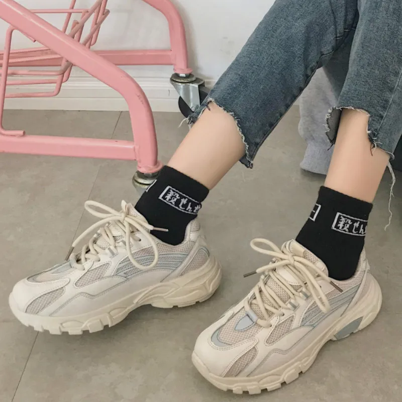 Новинка женская спортивная обувь для весны и осени женские кроссовки на толстой