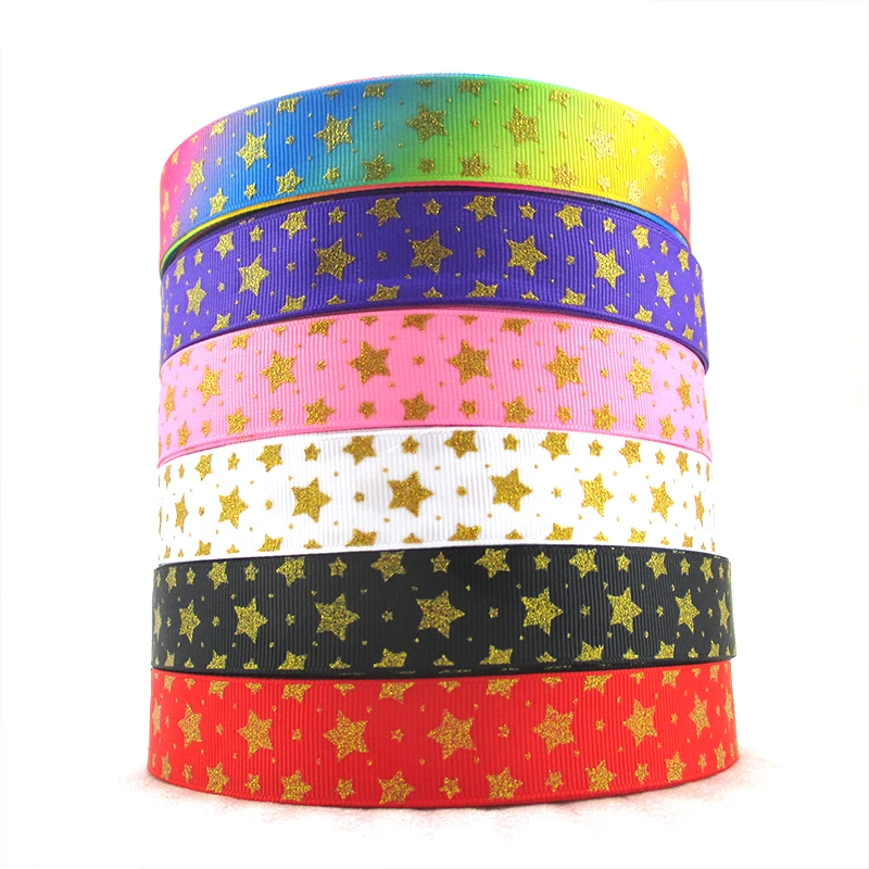 

David accessories 50 ярдов 7/8 "(22 мм) лента со звездой печатная Полиэстеровая Корсажная Лента Сделай Сам материалы для домашней подарочной упаковки, ...