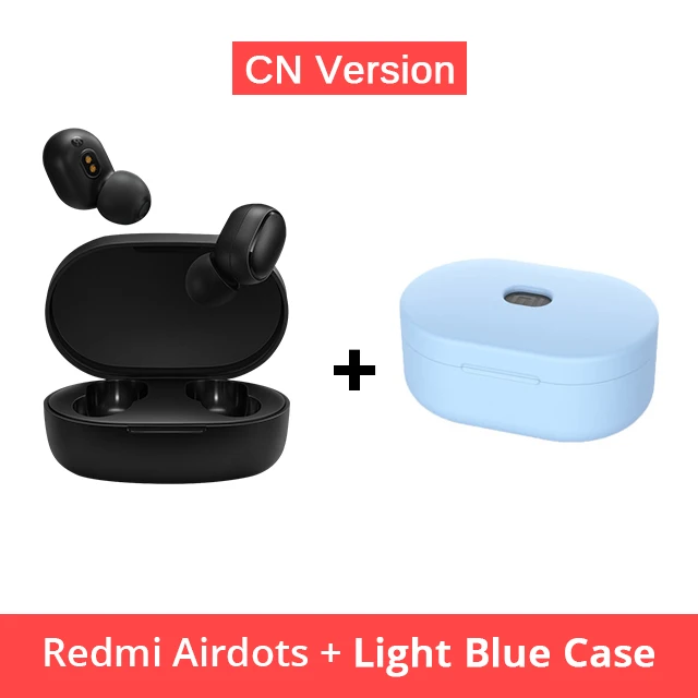 CN Add LightBlue Оригинальные Xiao mi Red mi AirDots TWS mi True беспроводные bluetooth-наушники с mi c Bluetooth 5,0 ANC Handsfree Наушники управление AI - Цвет: CN Add LightBlue
