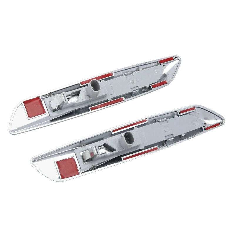 Chrome LED Side Marker Turn Signal Indicator Lights for BMW 3-Series E46/E90/E91/E92 E93 | Автомобили и мотоциклы