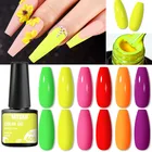 Mtssii флуоресцентный Гель-лак для ногтей неоновый желтый зеленый синий Цвет гель Полупостоянный отмачиваемый УФ-гель лак для дизайна ногтей базовый топ