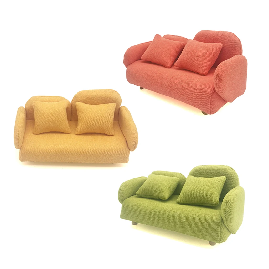 

1/12 Dollhouse Miniature Furniture Sofa Couch Model Decor Toy Accessories