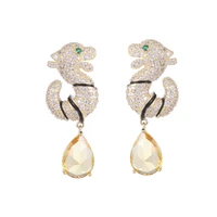 cute pendant earrings womens wedding party jewelry fun animal blue yellow water drop earrings party jewelry accessories