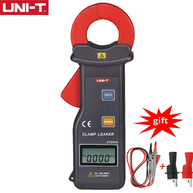 Токоизмерительные клещи для утечки Φ UT251A UT251C с автоматическим выбором диапазона