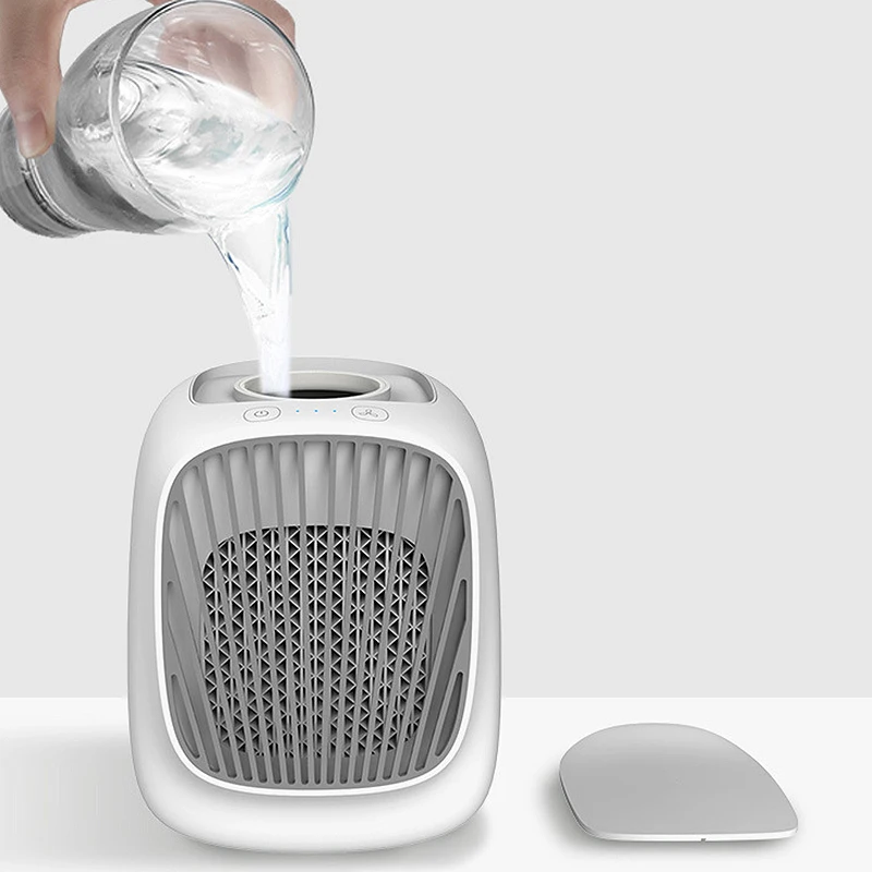 

Mini USB Air Cooler, Household Small Refrigeration Air Conditioner Portable Mobile Humidifying Water-Cooled Electric Fan(Two Pac