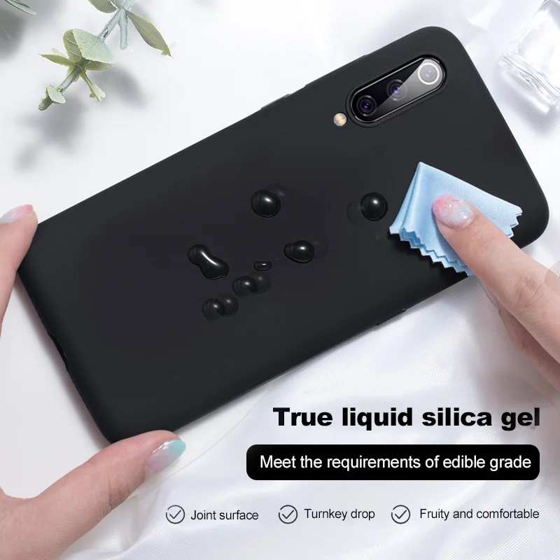 Ультратонкий чехол из жидкого силикона для Xiaomi Mi 9 Redmi 7 Note мягкая задняя крышка