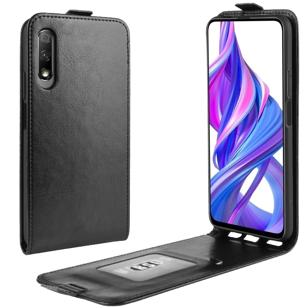 Чехол для мобильного телефона huawei Honor 9X 9 X вертикальные сумки PU кожаный чехол с