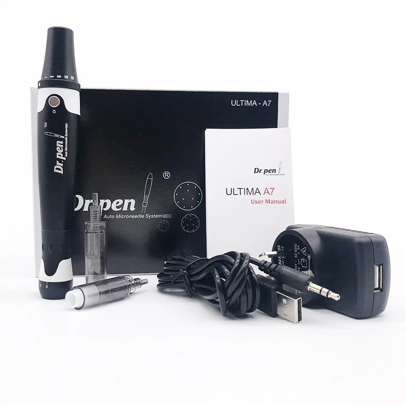 Профессиональный моторизованный мезо машина Ultima Dr. pen A7 Электрический Дерма прокатки инструмент для иглы картридж питательная эссенция импорт