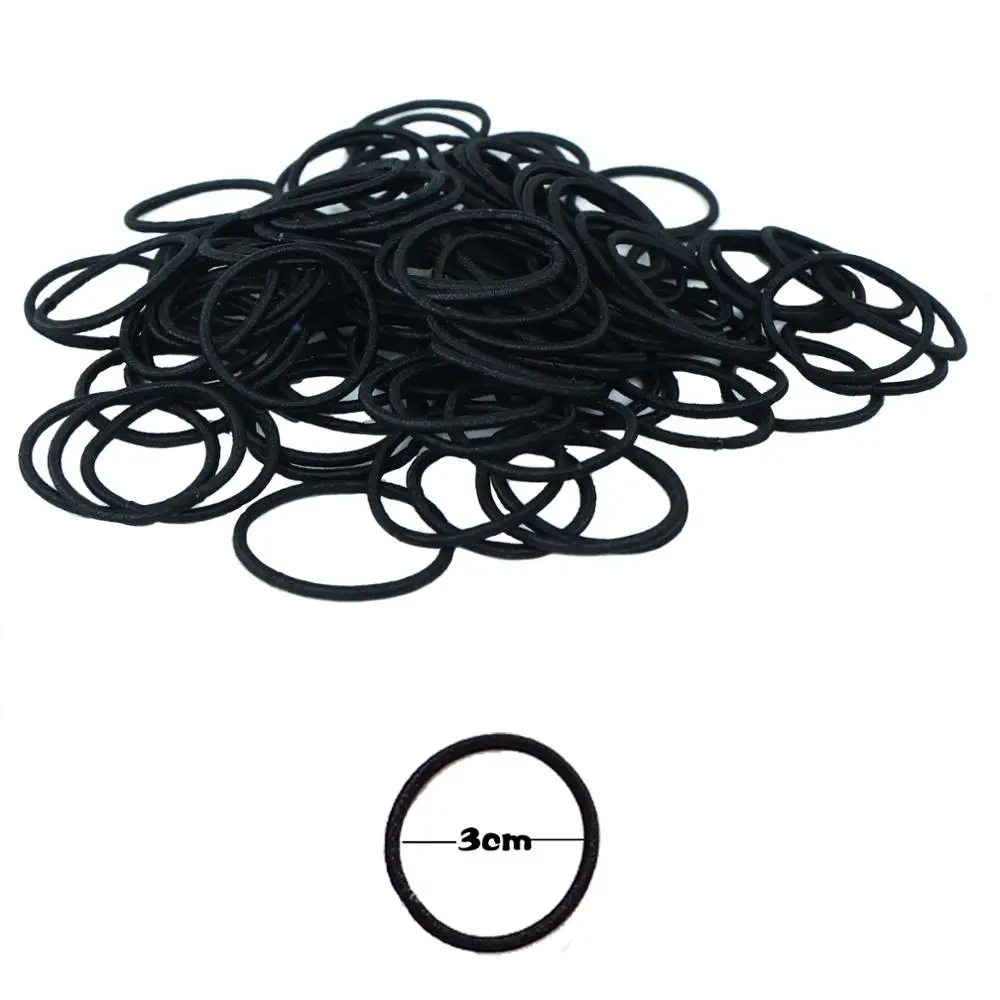 100PCS/Set Girls Candy Colors Nylon 3CM Rubber Bands Children Safe Elastic Hair Ponytail Holder Kids Accessories | Детская одежда и