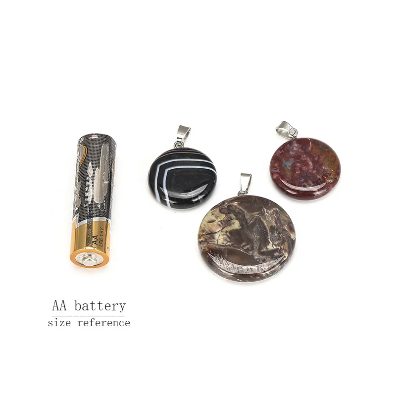 Подвеска JD 25x25 мм из натурального камня круглые бусины с отверстием для сверления